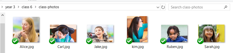 Browse to a folder with pictures in it